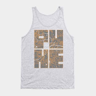 Pune, Maharashtra, India City Map Typography - Bauhaus Tank Top